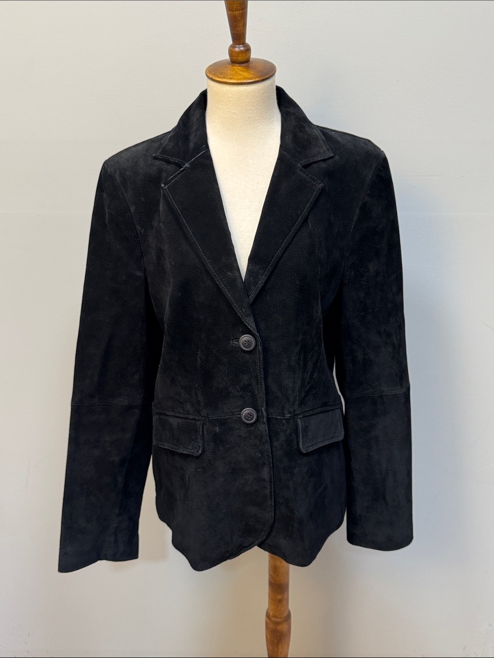 Liz & Co. black suede leather jacket women’s sz L